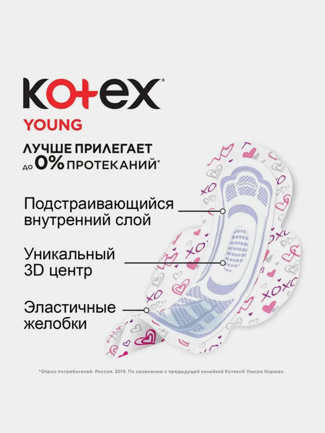 Гигиенические прокладки Kotex Young для девочек, 10шт.