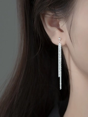 Серьги женские, длинные, со стразами, серьги-гвоздики