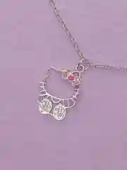 Алый цепочка с подвеской Hello Kitty, кулон для девочек, двойная подвеска