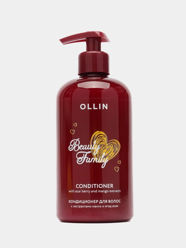 OLLIN Кондиционер BEAUTY FAMILY для ухода за волосами с экстрактами манго и ягод асаи500мл