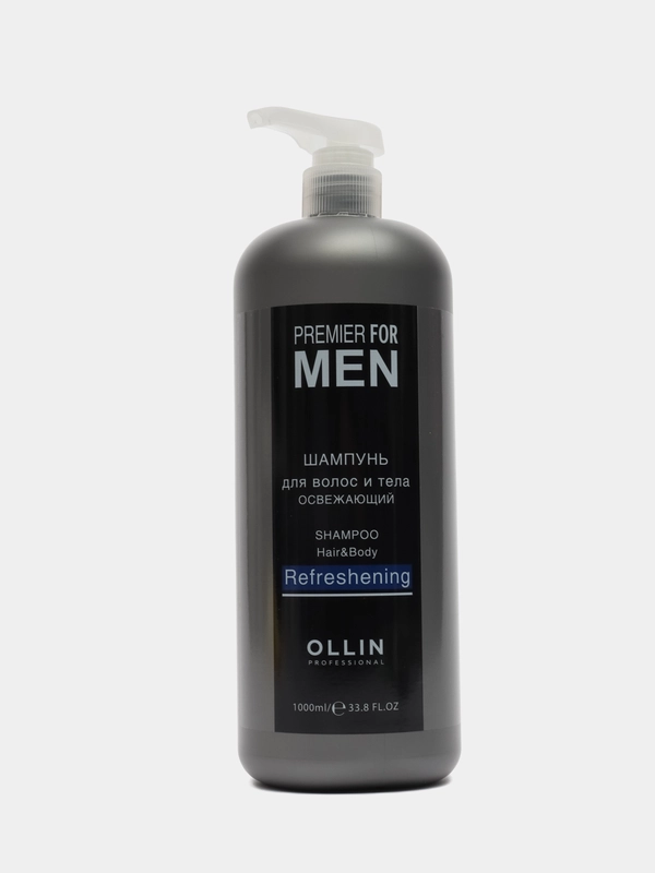 OLLIN PROFESSIONAL Шампунь PREMIER FOR MEN для ежедневного ухода освежающий 1000 мл