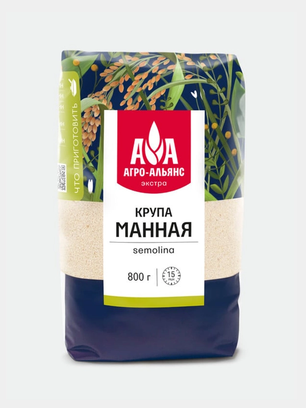 Крупа манная Агро-Альянс, Экстра, 800 г