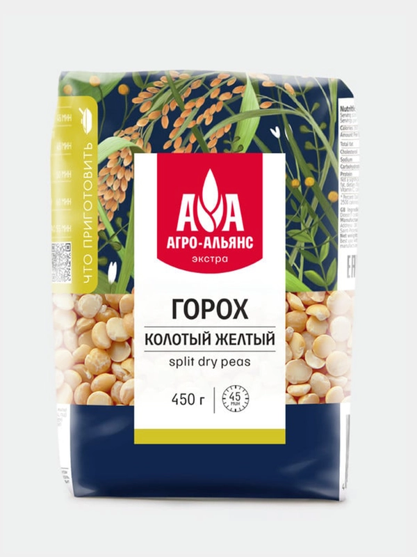 Горох колотый Gold Агро-Альянс Экстра, 450 г