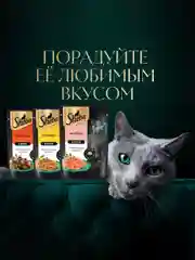 Влажный корм для кошек SHEBA® с форелью. «Ломтики в желе. Форель», 28 шт по 75г