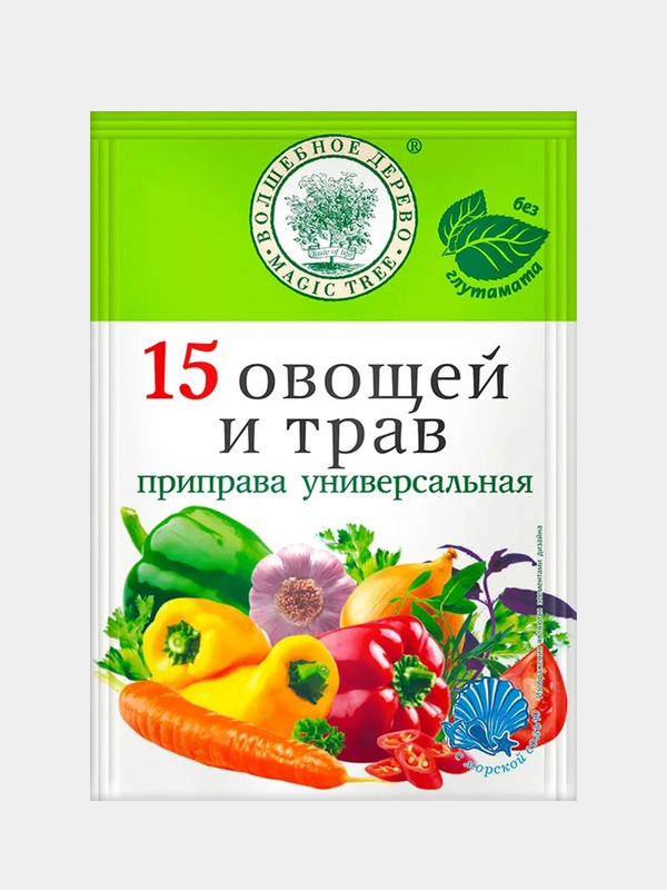 Приправа универсальная ВОЛШЕБНОЕ ДЕРЕВО "15 овощей и трав", 70 г