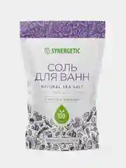 Соль для ванн SYNERGETIC, с маслом лаванды, 1000 г