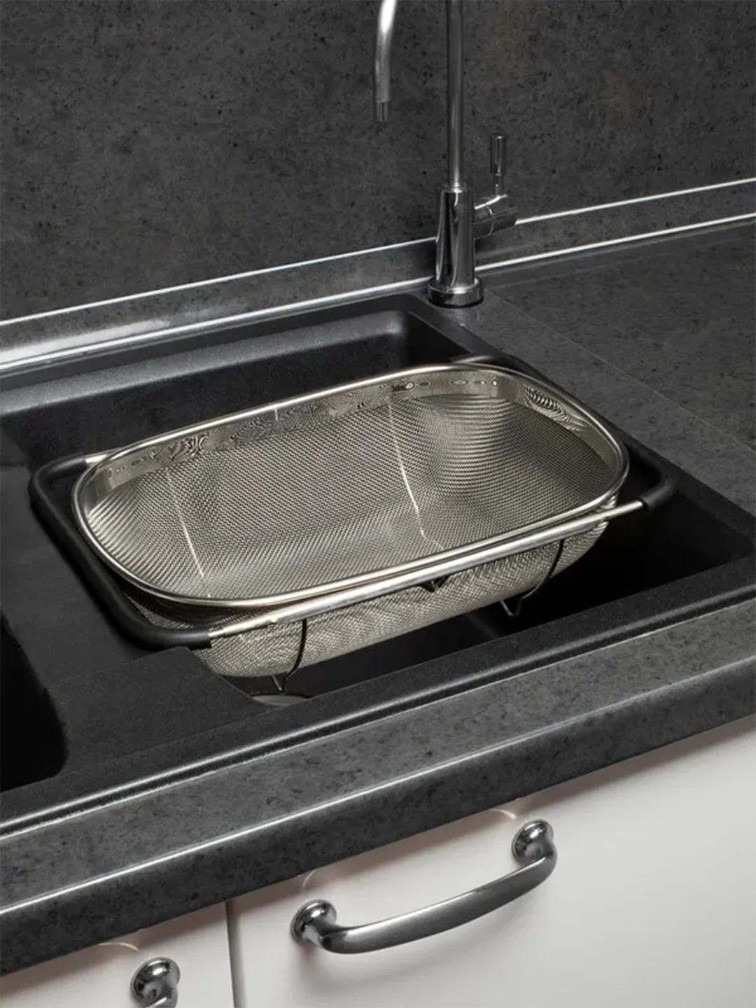 Корзина в раковину ATTRIBUTE STEEL TOUCH, 34х24см