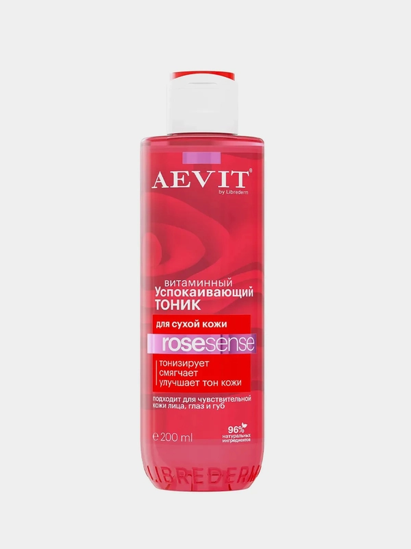 Тоник успокаивающий AEVIT BY LIBREDERM ROSESENSE для тусклой и сухой кожи, 200 мл
