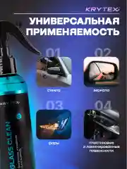 Профессиональный очиститель стеклянных, зеркальных поверхностей KRYTEX GLASS CLEAN 250 мл