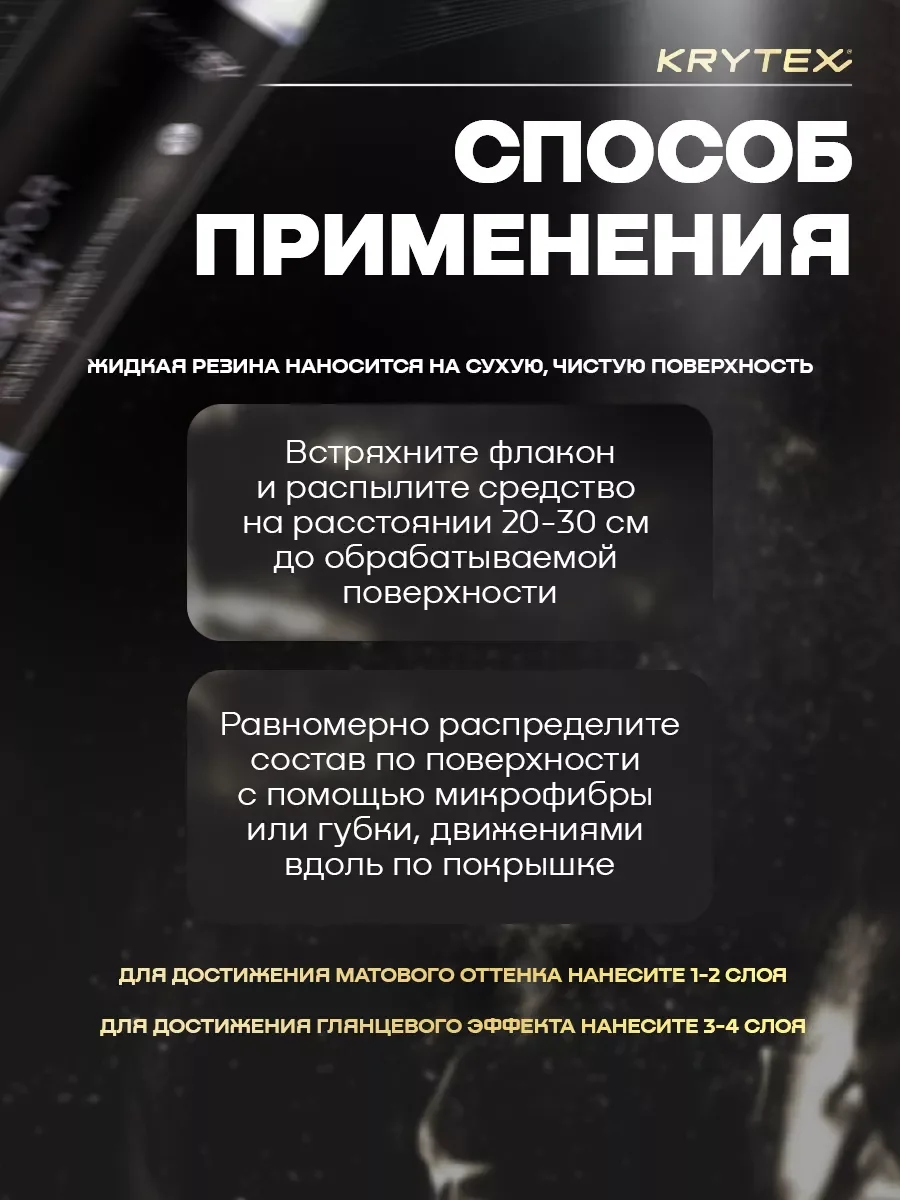 Жидкая резина с эффектом чернения EXTERIOR BLACK Чернитель для шин и пластика 250 мл