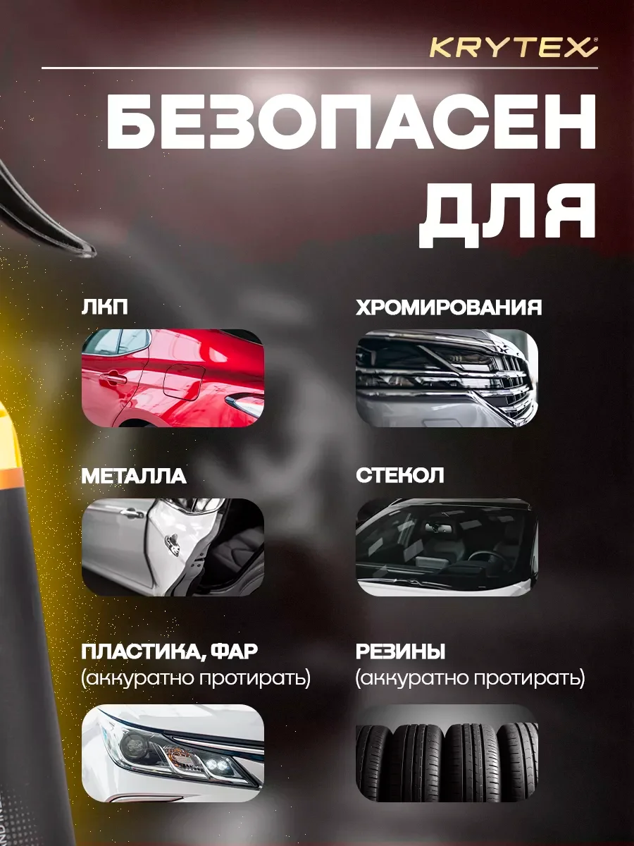 Профессиональный автоочиститель битумных и маслянистых пятен KRYTEX TAR REMOVER 250 мл