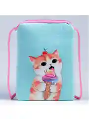 Сумочка  детская плюшевая "Кошечка" плоская