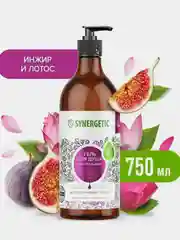 Гель для душа SYNERGETIC "Цветущий инжир и лотос" увлажняющий, натуральный, 750мл