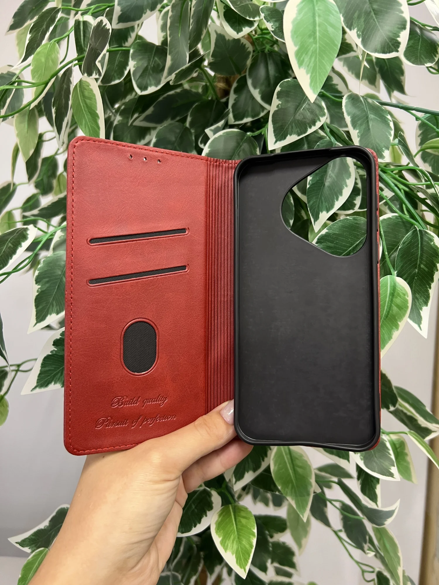 Красный чехол книжка elitcase для Huawei Pura 70 / Хуавей Пура 70