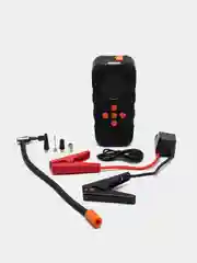 Черный зарядное устройство для автомобиля, PowerBank, компрессор автомобильный, фонарик - 4 в 1