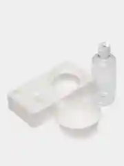 Белый миска для кошек с наклоном c автопоилкой