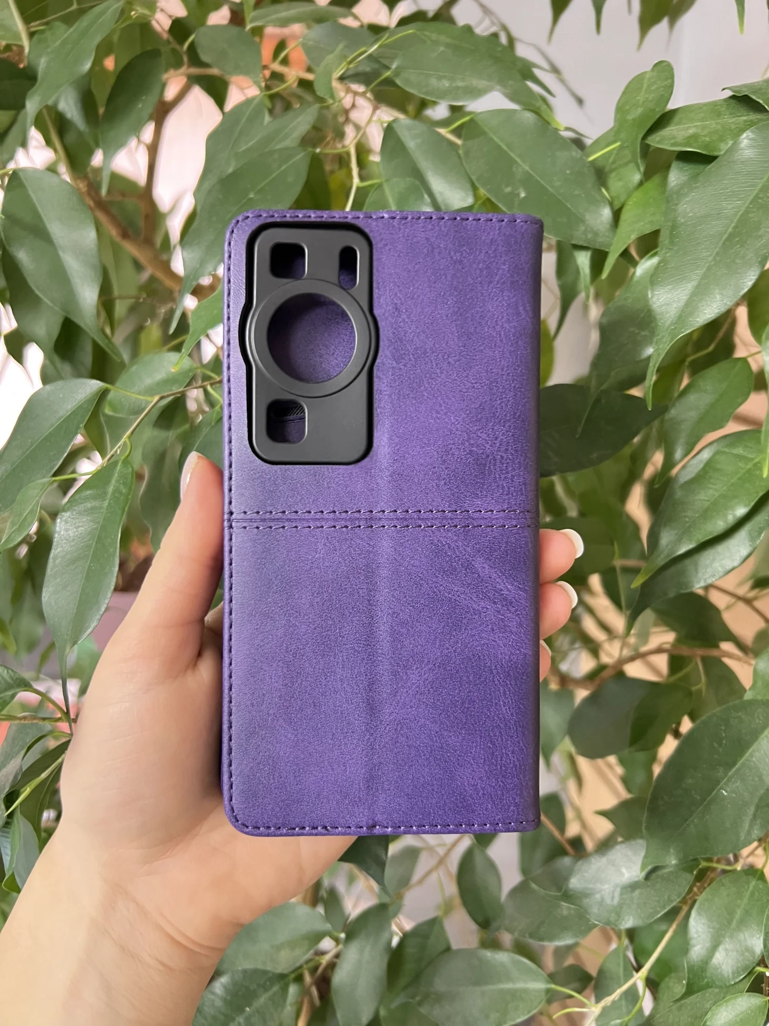Фиолетовый чехол книжка elitcase для Huawei P60 и P60 Pro / Хуавей Р60 и Р60 Про