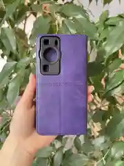 Фиолетовый чехол книжка elitcase для Huawei P60 и P60 Pro / Хуавей Р60 и Р60 Про