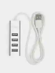 Серебряный хаб, адаптер, разветвитель 4 USB HUB - Type-A 2.0