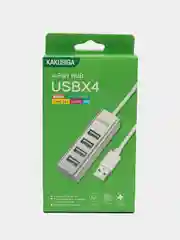 Серебряный хаб, адаптер, разветвитель 4 USB HUB - Type-A 2.0