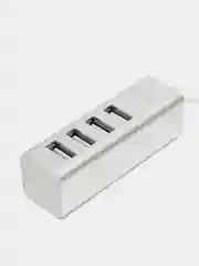 Серебряный хаб, адаптер, разветвитель 4 USB HUB - Type-A 2.0
