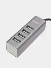 Серый хаб, адаптер, разветвитель 4 USB HUB - Type-A 2.0