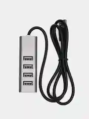 Серый хаб, адаптер, разветвитель 4 USB HUB - Type-A 2.0