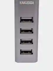 Серый хаб, адаптер, разветвитель 4 USB HUB - Type-A 2.0