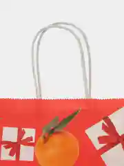 Алый пакет подарочный новогодний под бутылку "С Новым Годом!!", 14 х 8 х 33 см
