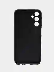 Черный кожаный чехол для Samsung Galaxy A15 (Самсунг Галакси А15), с карманом для карт