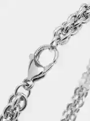 Серый металлик браслет мужской из медецинской стали