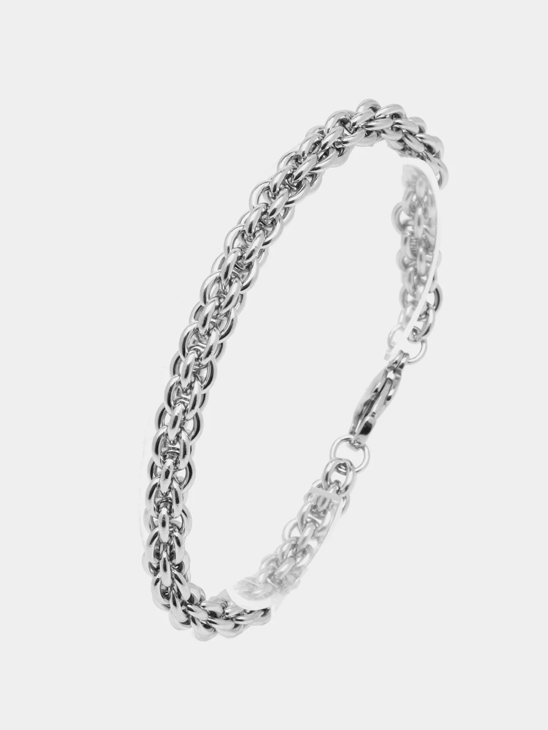 Серый металлик браслет мужской из медецинской стали