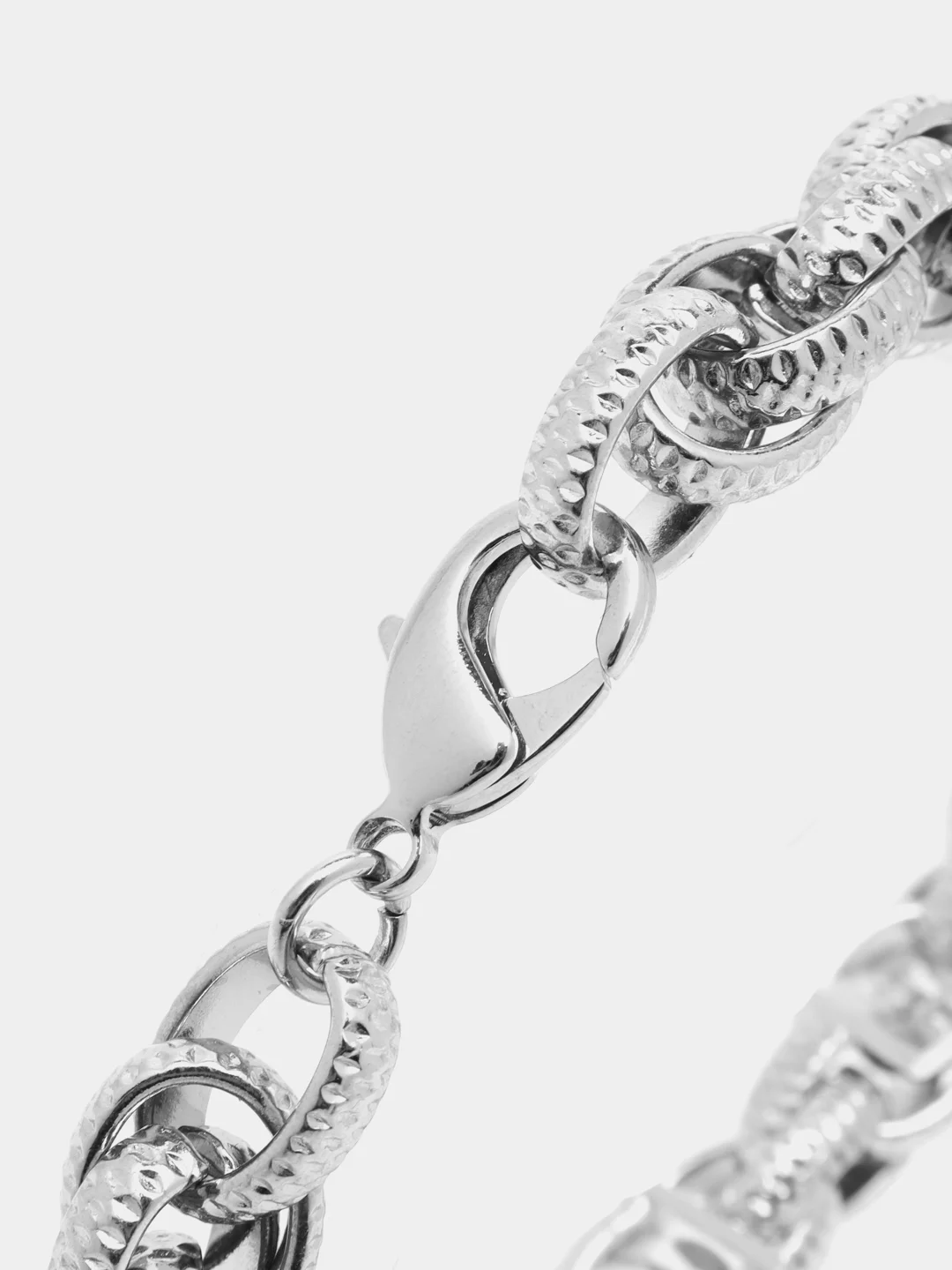 Серый браслет мужской из медецинской стали