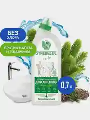 Гель для сантехники Synergetic "Хвойный лес", биоразлагаемый, 0,7 л