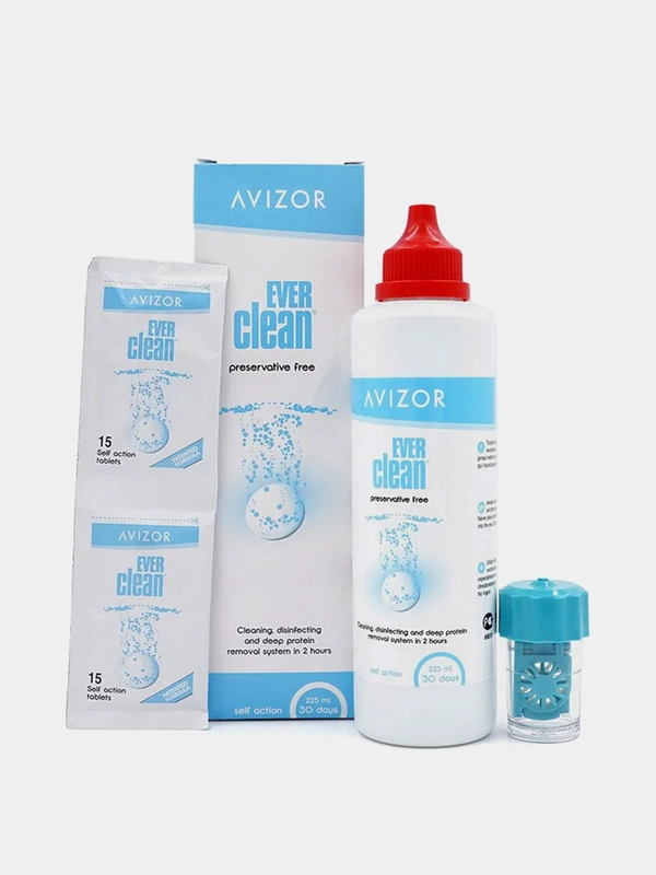 Система очистки контактных линз Avizor Ever Clean, 225+30 мл