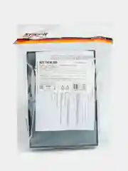 Розетка 2-местная с крышкой Stekker Эрна PST16-9015-03, с заземлением, черный