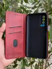 Красный чехол книжка elitcase для Huawei P Smart (2021) и Huawei Y7a