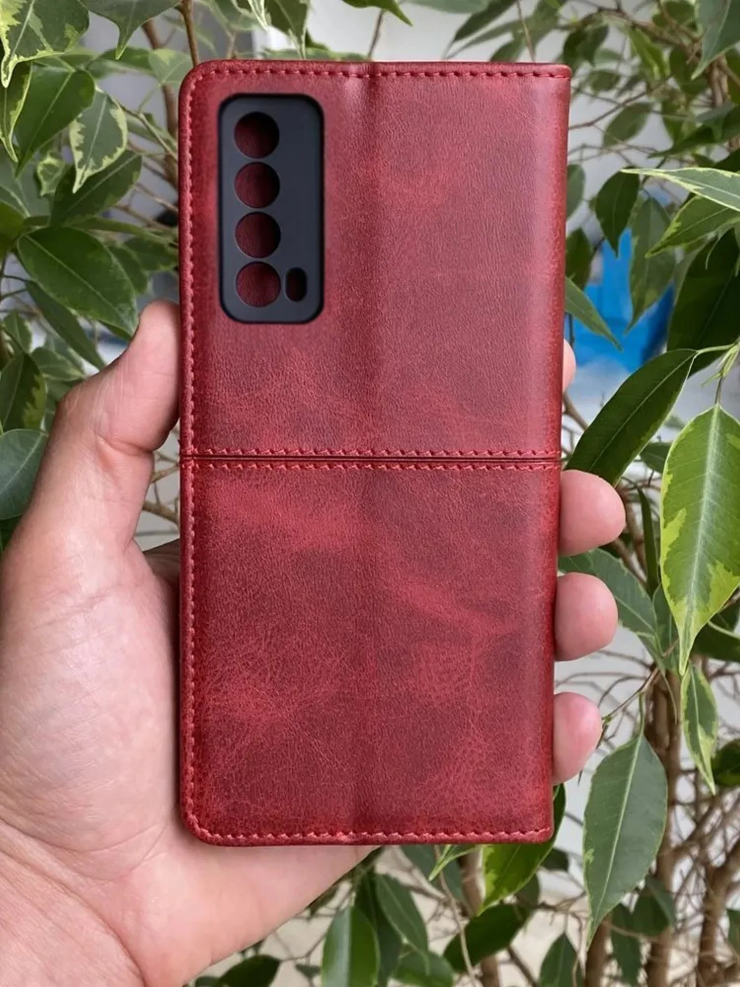 Красный чехол книжка elitcase для Huawei P Smart (2021) и Huawei Y7a