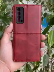 Красный чехол книжка elitcase для Huawei P Smart (2021) и Huawei Y7a
