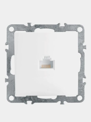 Розетка компьютерная 1-местная RJ-45 Stekker Эрна PST00-9107-01, белая