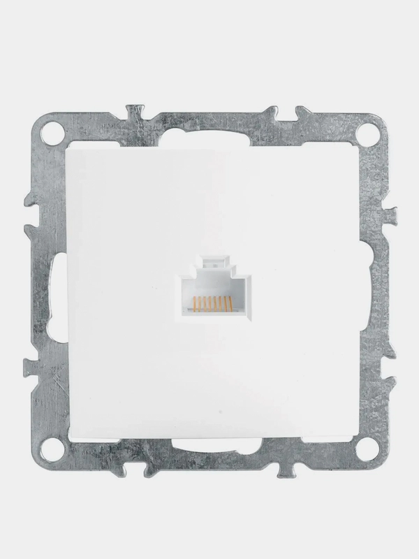 Розетка компьютерная 1-местная RJ-45 Stekker Эрна PST00-9107-01, белая