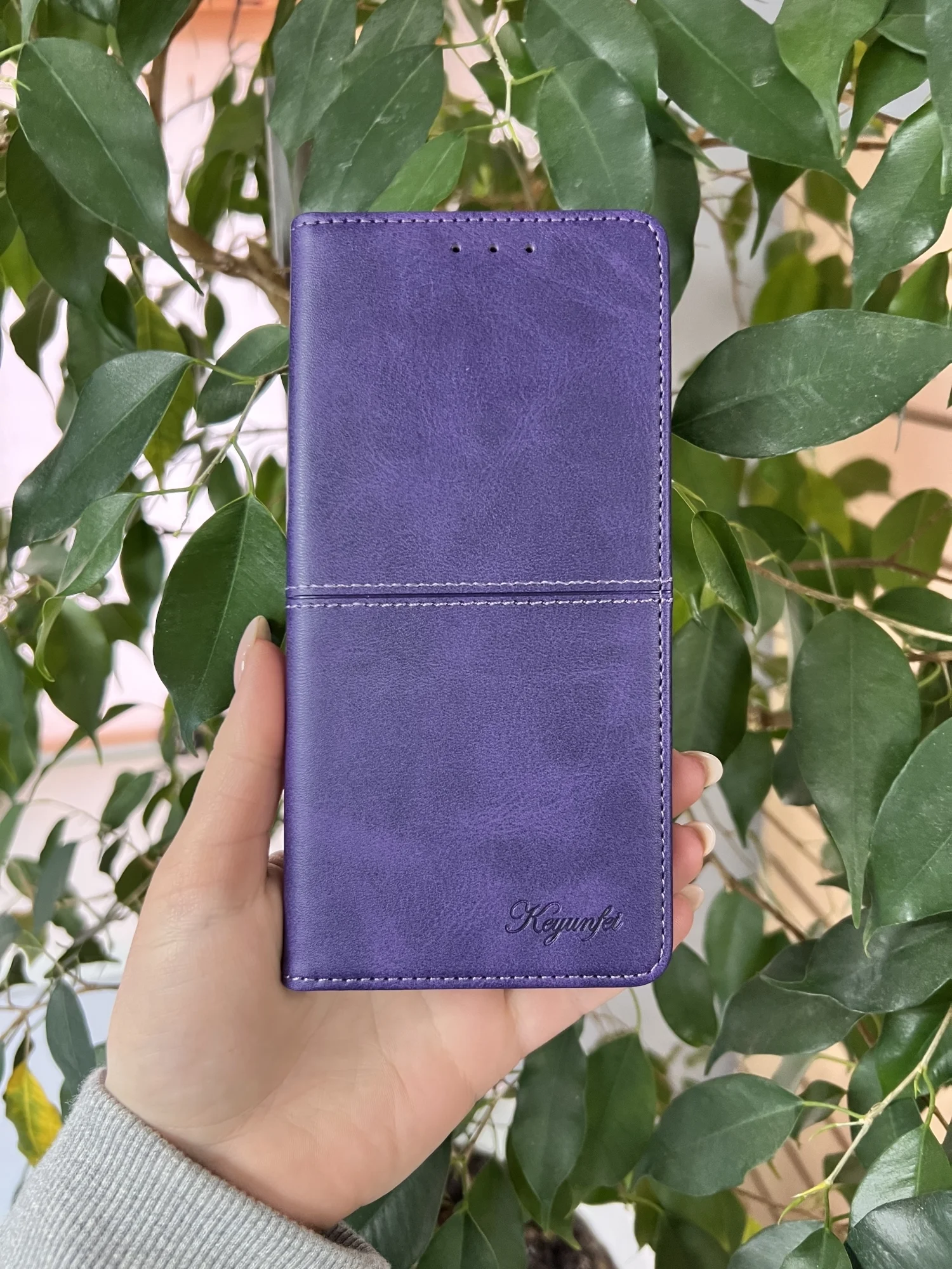 Фиолетовый чехол книжка elitcase для Huawei P Smart (2021) и Huawei Y7a