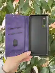 Фиолетовый чехол книжка elitcase для Huawei P Smart (2021) и Huawei Y7a