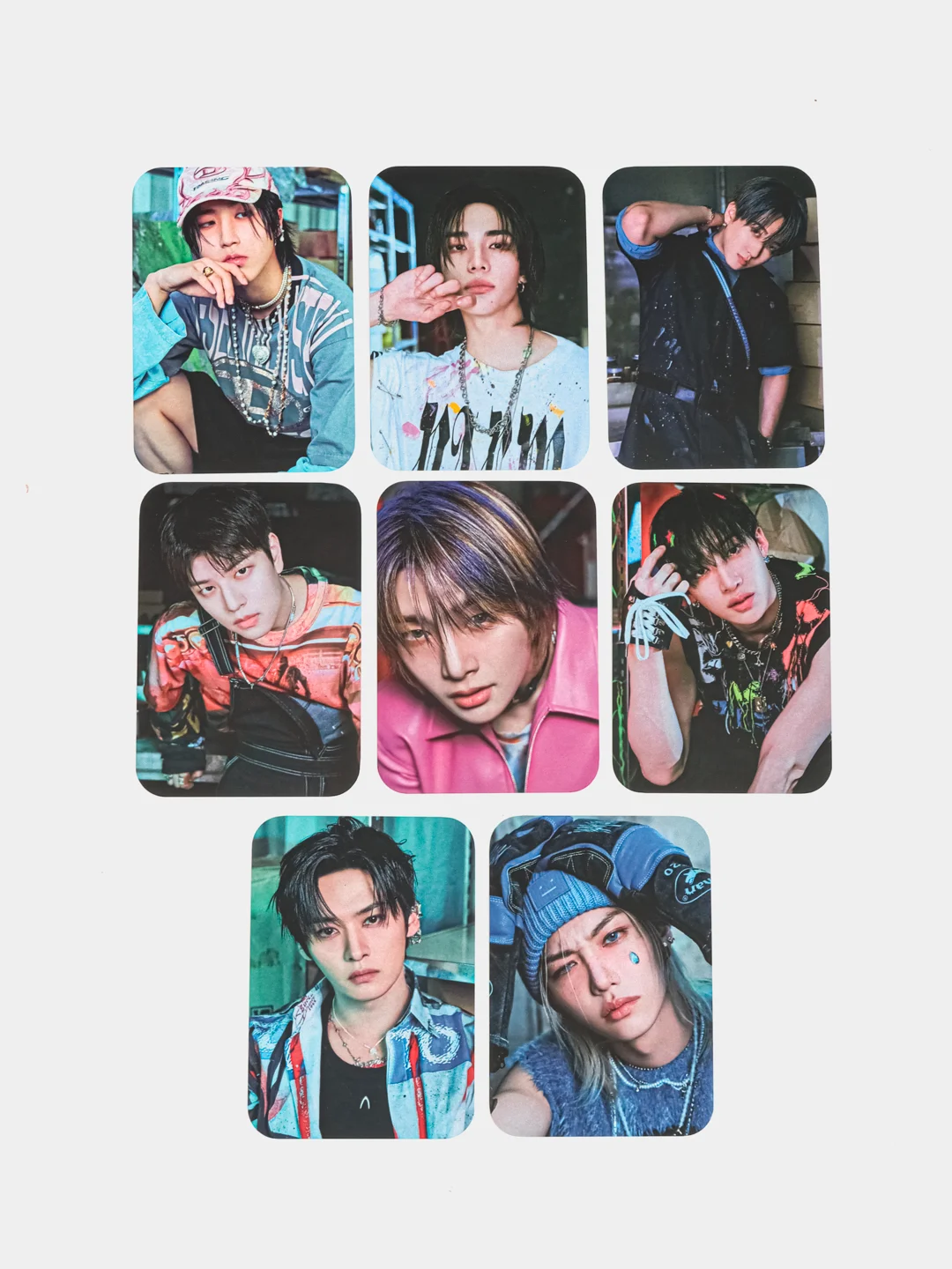 Лазурный карточки k-pop "Stray Kids", ламинированные, 8 штук