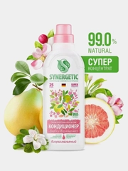 Кондиционер для белья SYNERGETIC "Помело и яблоневый цвет", гипоаллергенный, 0,75 л