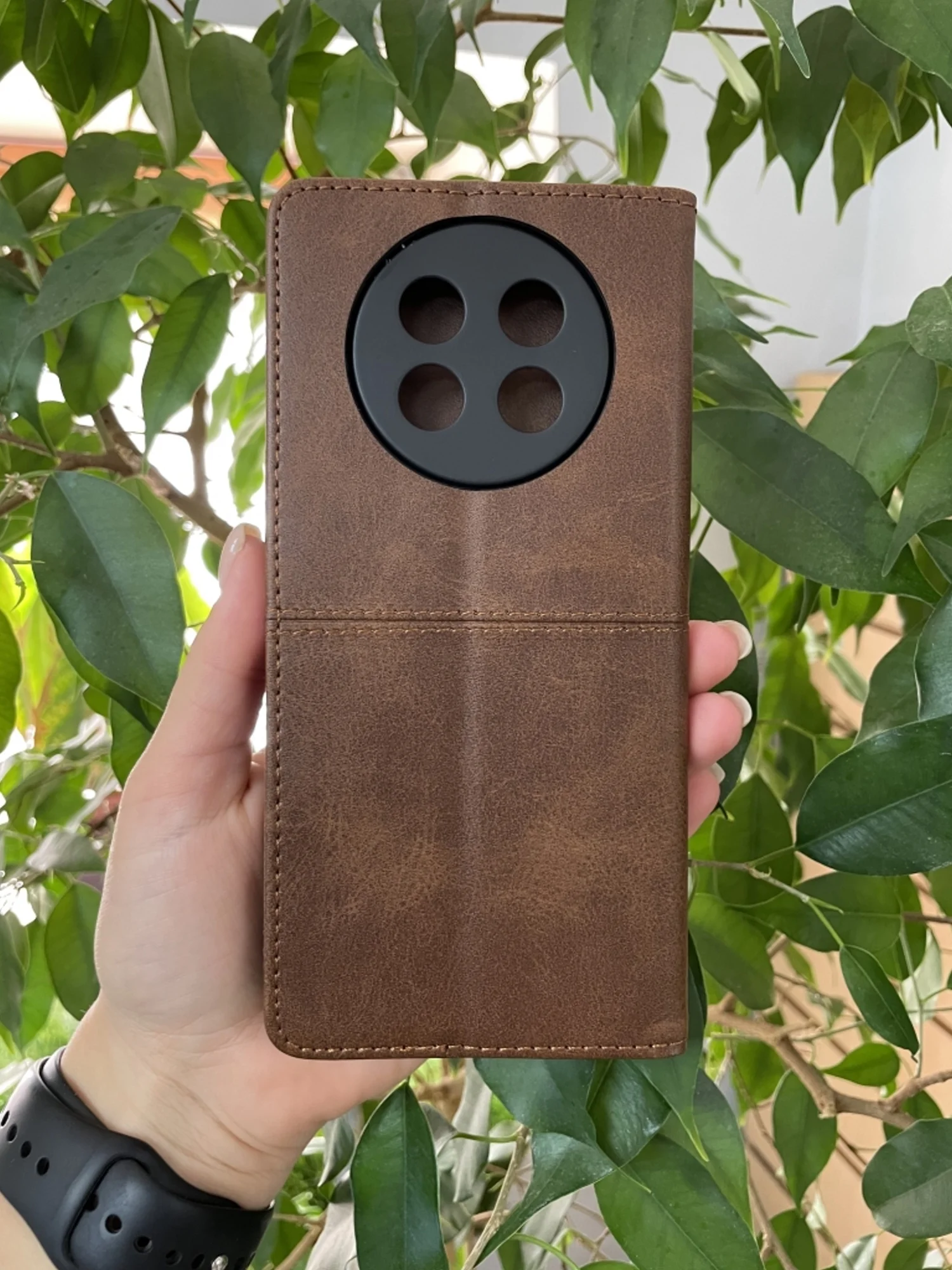 Тёмно-коричневый чехол книжка elitcase для Huawei Nova Y91 / Хуавей Нова У91