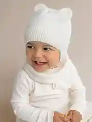 Молочный шапка детская вязаная Amarobaby Pure Love BEAR