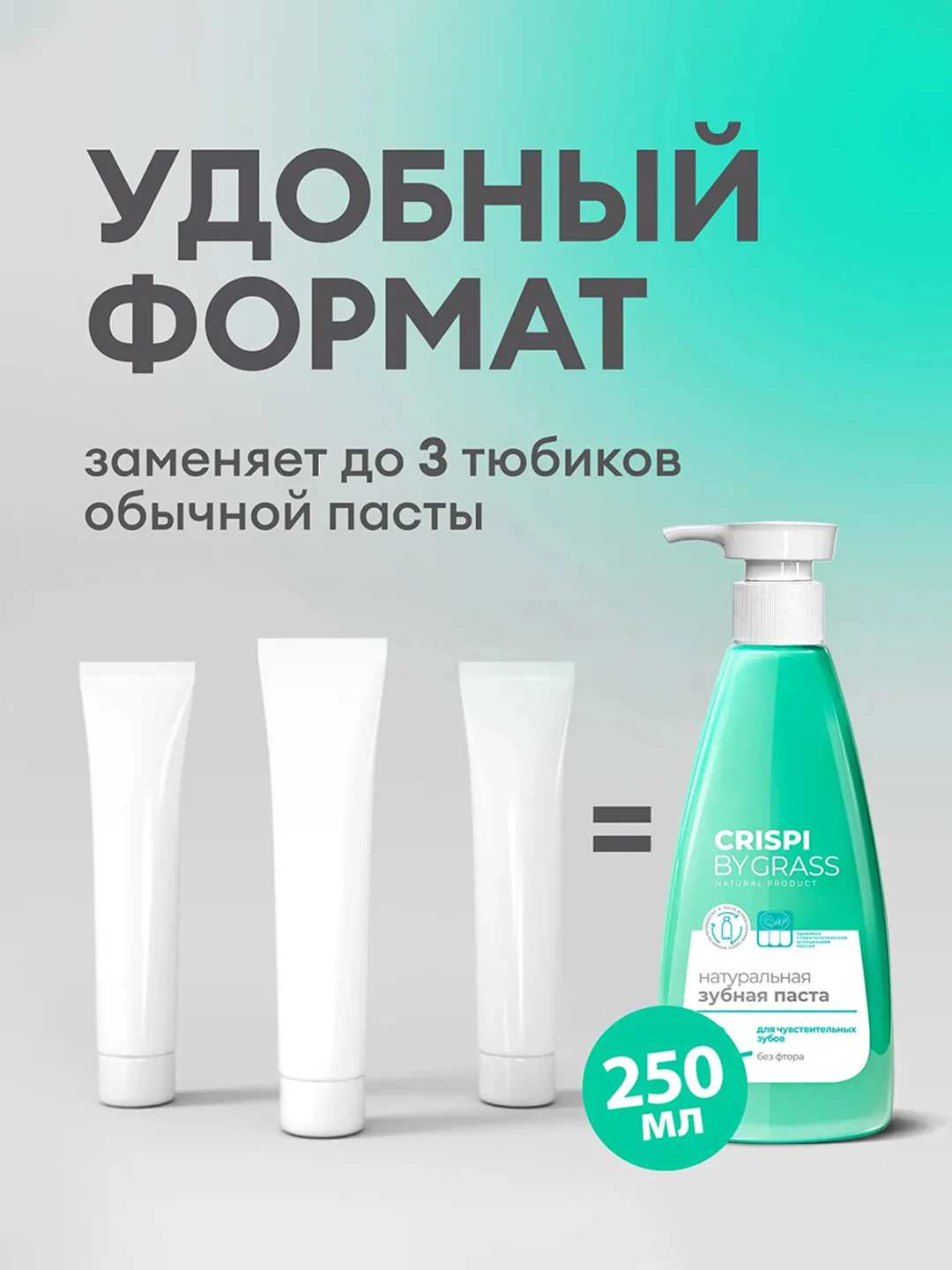 Зубная паста Crispi Грасс Для чувствительных зубов, 250мл