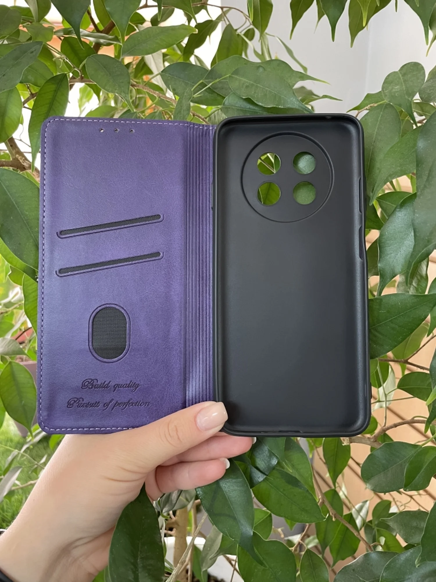 Фиолетовый чехол книжка elitcase для Huawei Nova Y91 / Хуавей Нова У91