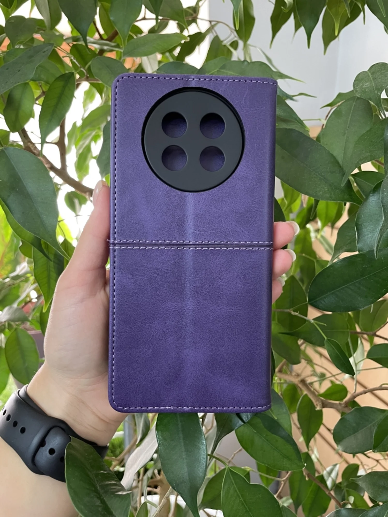 Фиолетовый чехол книжка elitcase для Huawei Nova Y91 / Хуавей Нова У91